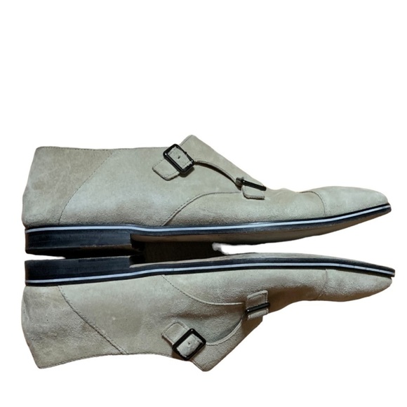 Hugo Boss Double Monk Strap Oxford Tan Suede Mens Oxfords Size 8 main image 5